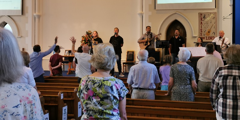 Youth leading worship